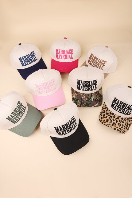 Marriage Material Two Tone Canvas Cotton Cap