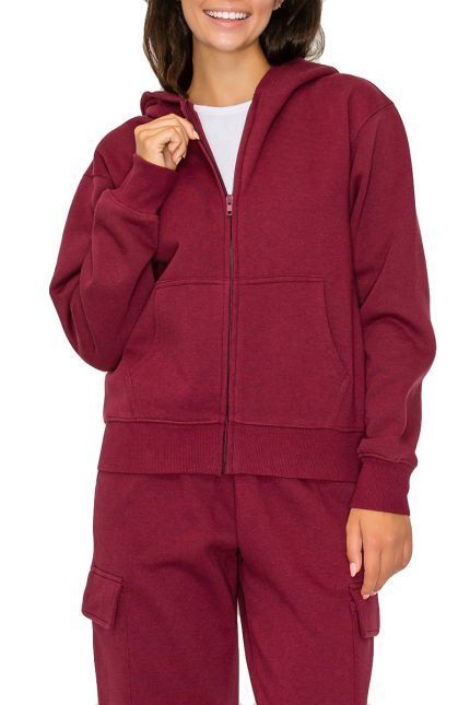 Zip Up Fleece Hoodie