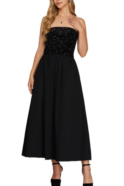 Sequin Top Tube Maxi Dress