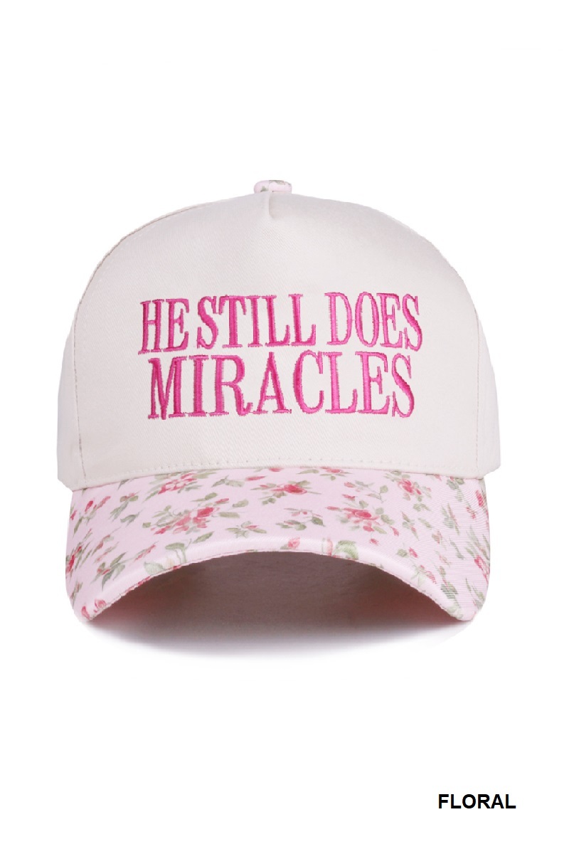 He Still Does Miracles Two Tone Canvas Cotton Cap for wholesale by Vanilla Monkey