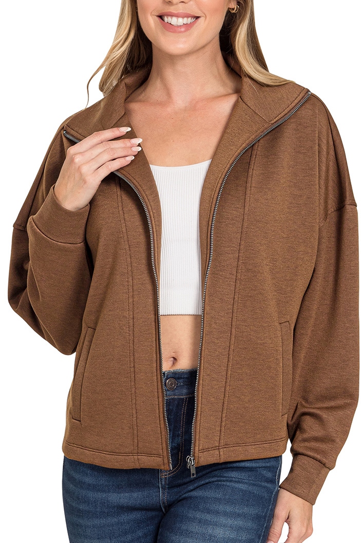 Scuba Full Zip Jacket for wholesale by Vanilla Monkey