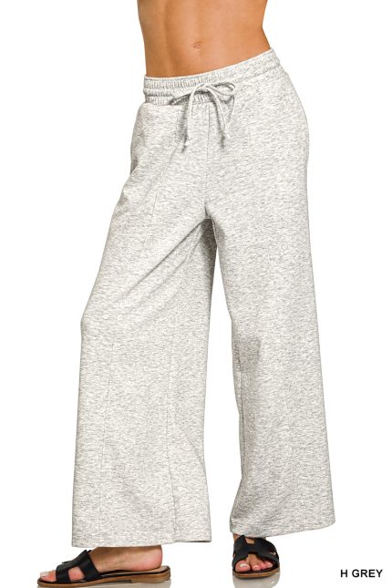 Scuba Drawstring Wide Leg Pants