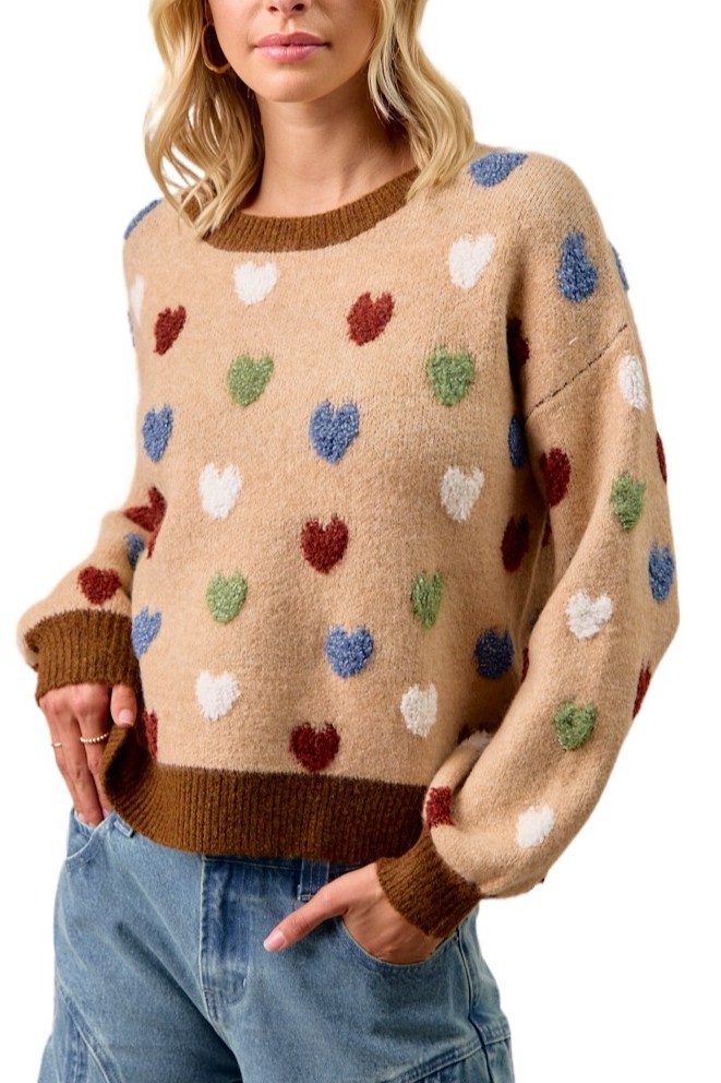 Herat Patterned Cozy Sweater Top
