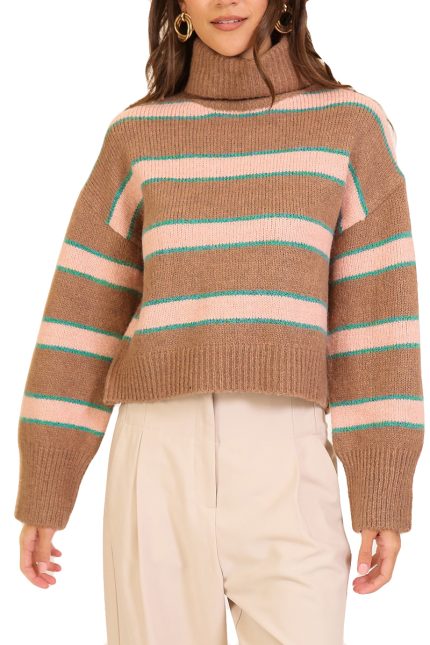 The Coastal Stripe Turtleneck Sweater