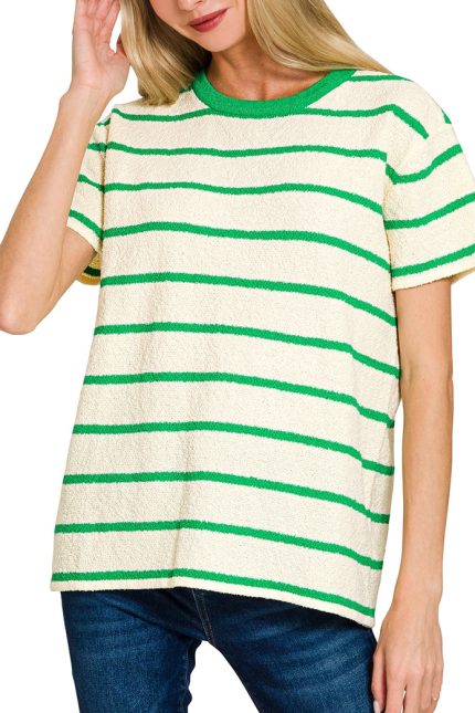 Striped Short Sleeve T-shirts Sweater