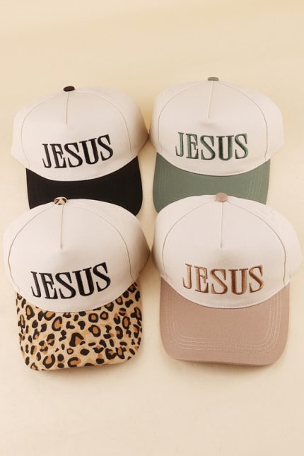 Jesus Two Tone Canvas Cotton Cap