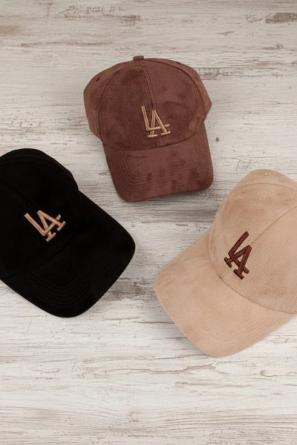 La City Logo Classic Suede Baseball Cap