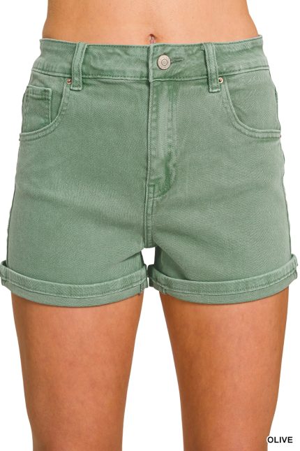 5 Pockets Cuffed Shorts