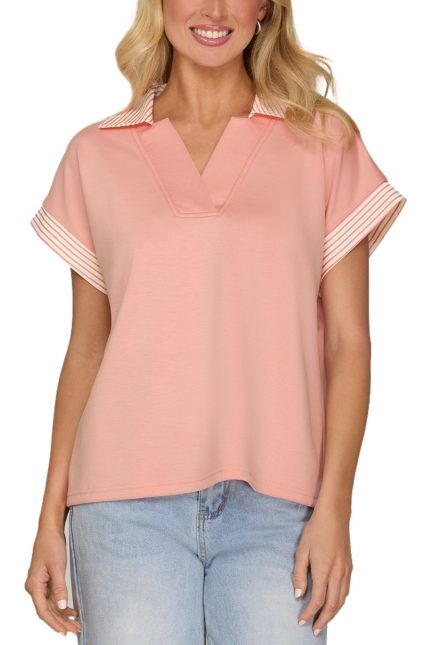 Collared Heavy Knit Top