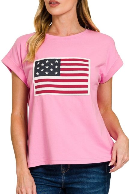 Plus American Flag Tee