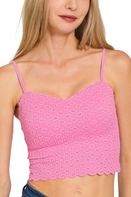 Seamless Lace Bralette With Bra Pads