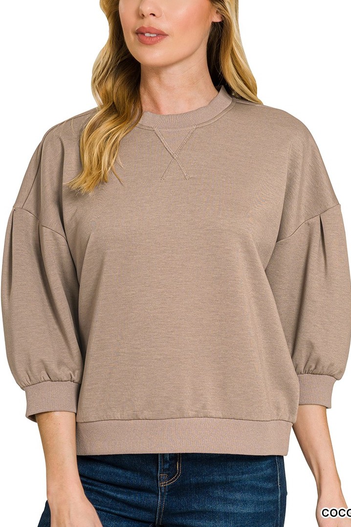 Scuba Dolman Sleeve Pullover