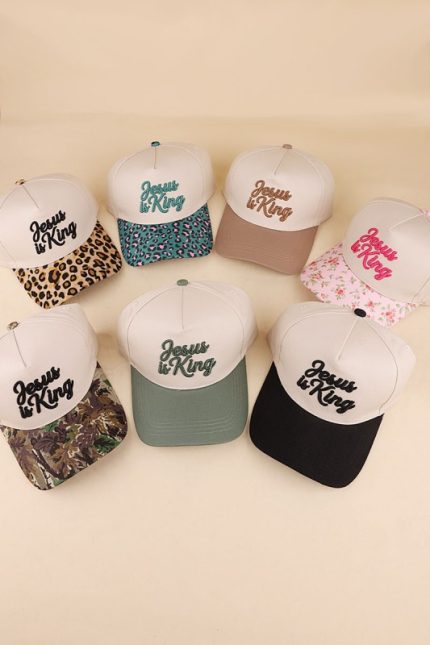Jesus Is King Two Tone Cotton Hat