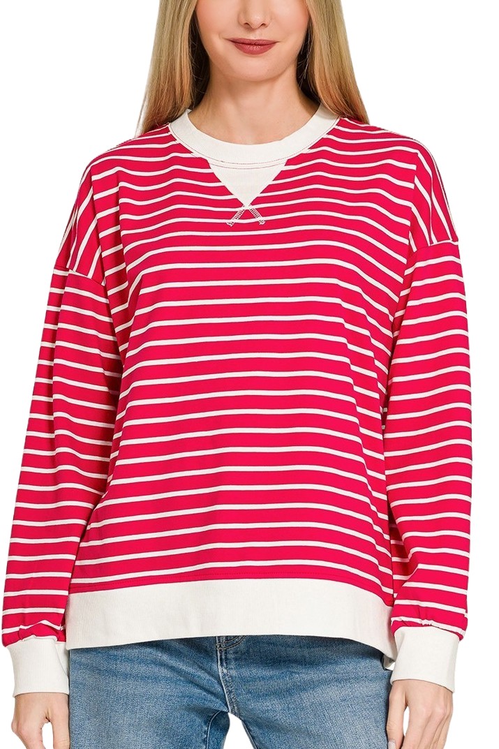 Plus Striped Pullover