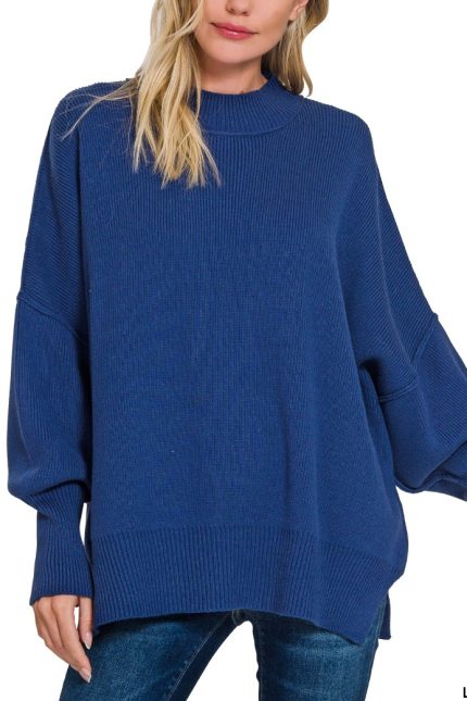 Side Slit Oversized Sweater
