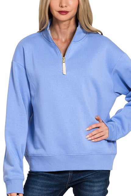 Fleece Half Zip Sweatshirt