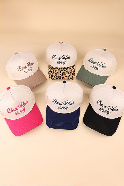 Bad Hair Day Two Tone Canvas Cotton Cap
