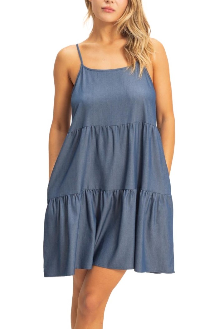 Tiered Spaghetti Strap Dress