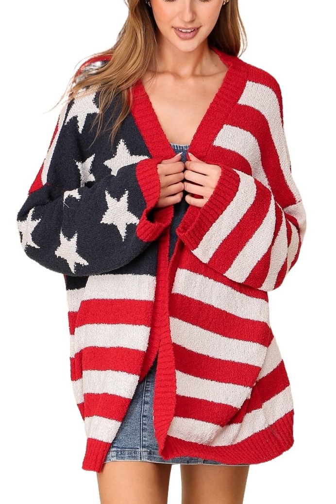 Stars And Stripes Usa Cardigan