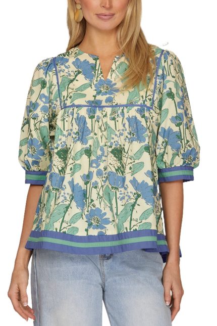 1/2 Sleeve Printed Top