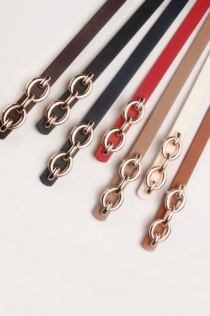 Double Chain Buckle Fashion Belt