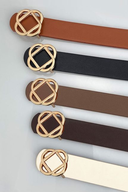 Geometric Interlaced Buckle Fashion Belt