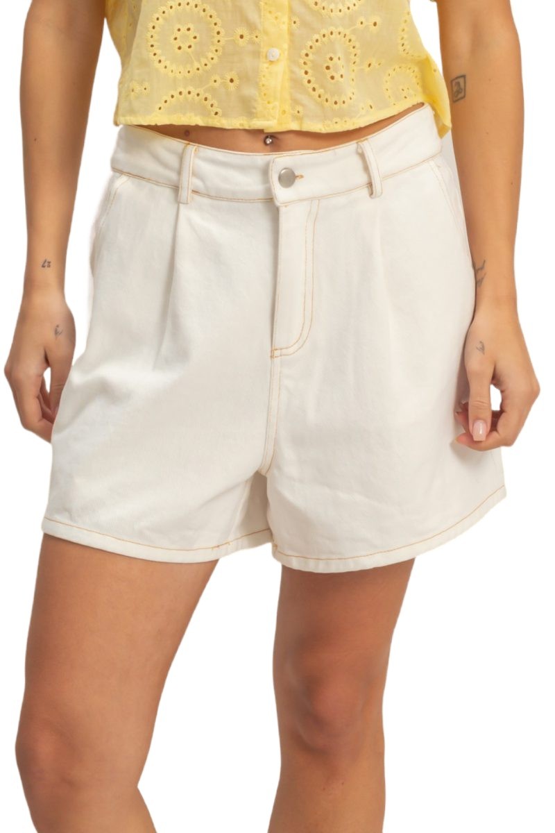 Enzyme Wash Denim Shorts