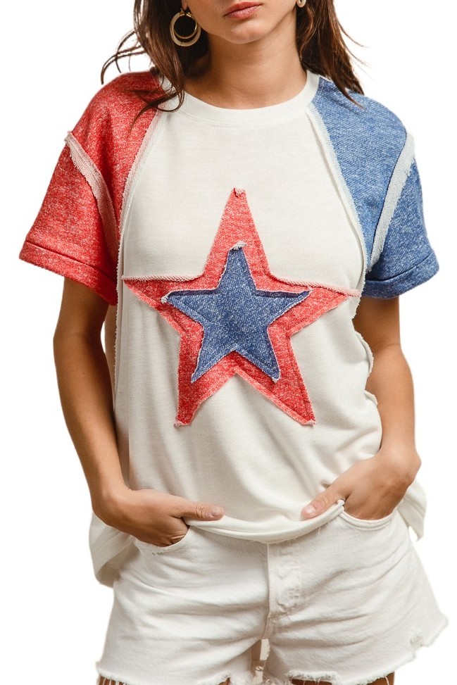 Cp French Terry Cut Edge Detail Fourth Of July The