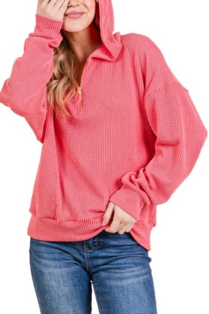 Ribbed Hoodie