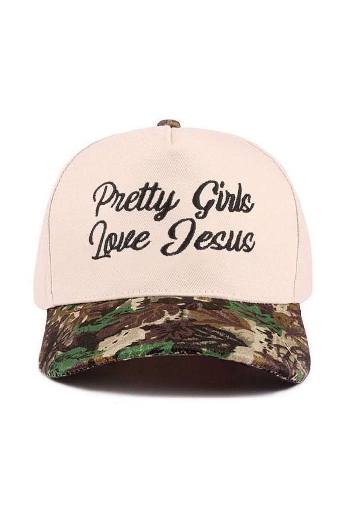 Pretty Girls Love Jesus Two Tone Cotton Hat