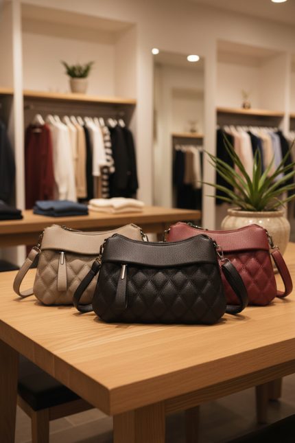 Diamond Quilted Crossbody Shoulder Bag