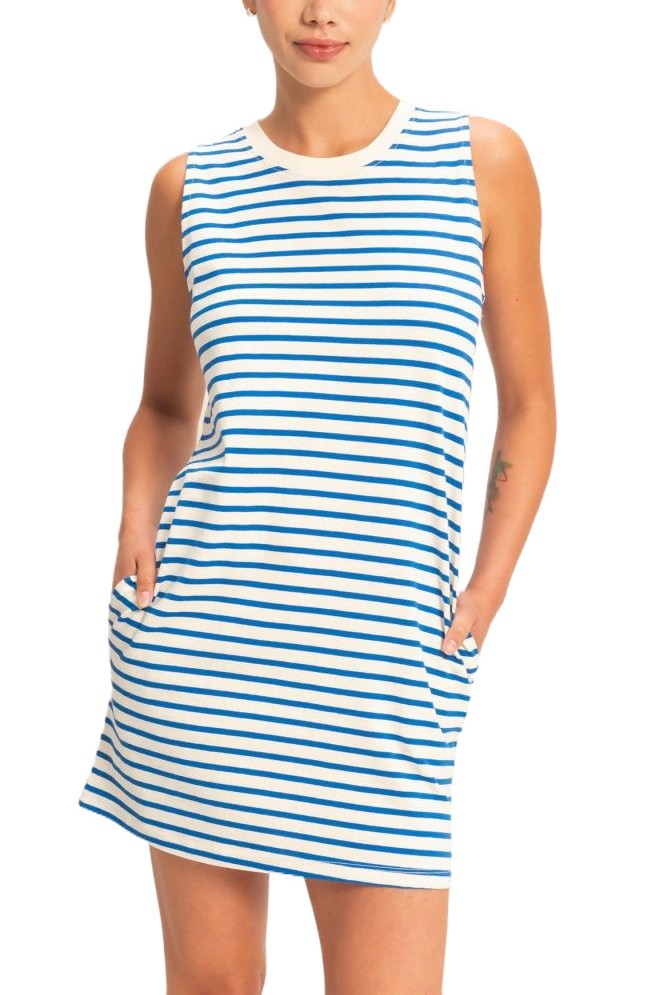 Striped Sleeveless Mini Dress