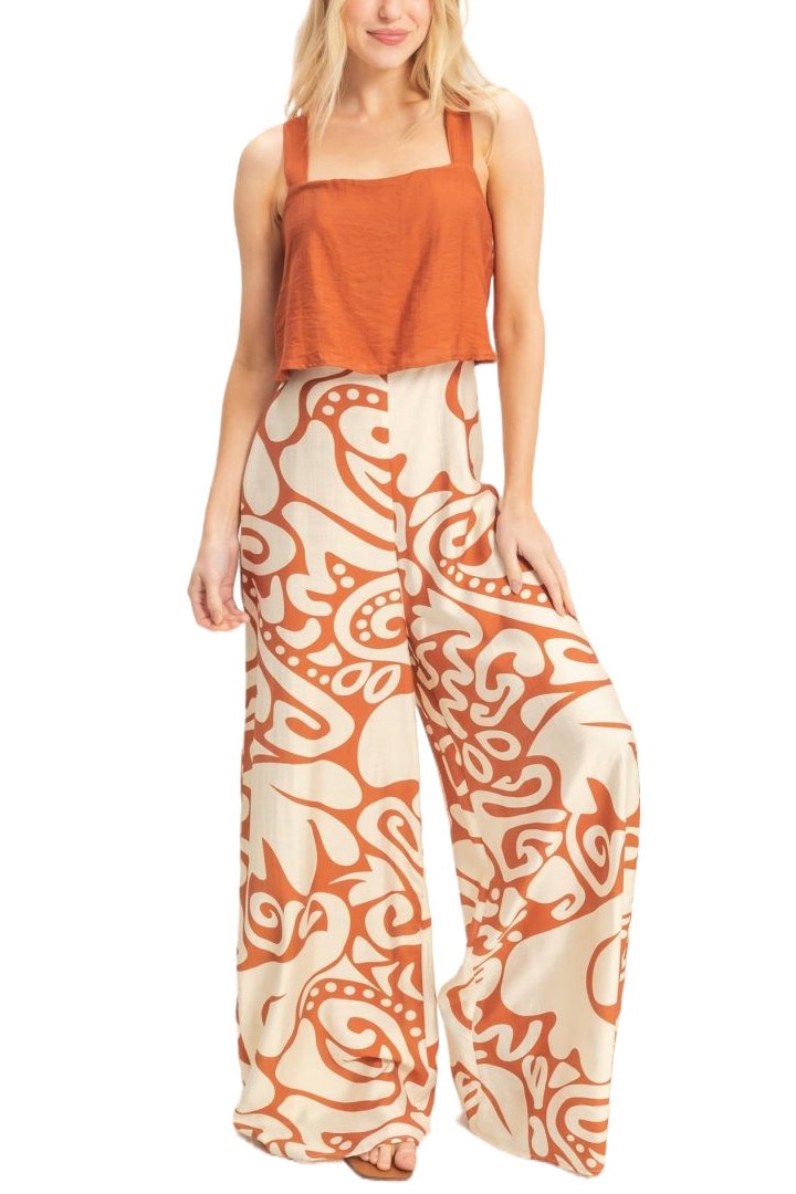 Strapless Print Jumpsuit