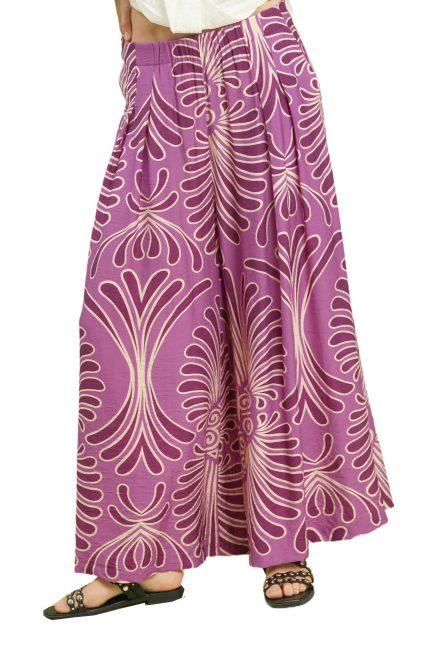 Tropical Swirl Wide Leg Pants
