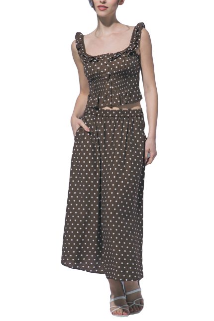 Polka Dot Long Skirt N Top Set