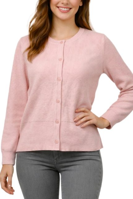 Ribbed Button-up Cardigan