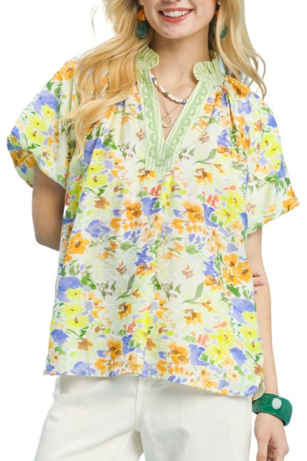 Watercolor Floral Top