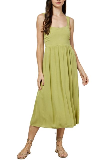 Midi Solid Color Dress
