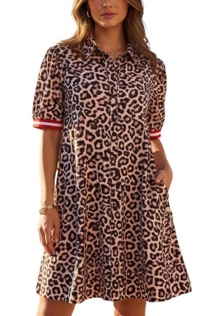 Leopard Shirt Dress