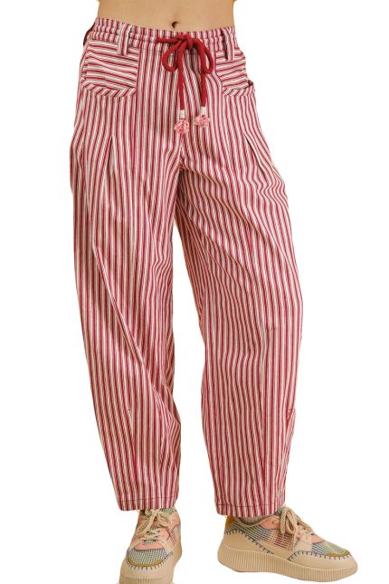 Very Jean Striped Barrel Denim Pants