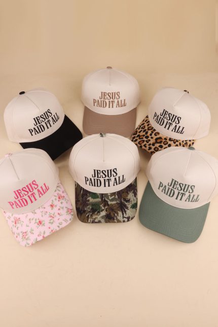 Jesus Paid It All Two Tone Cotton Hat
