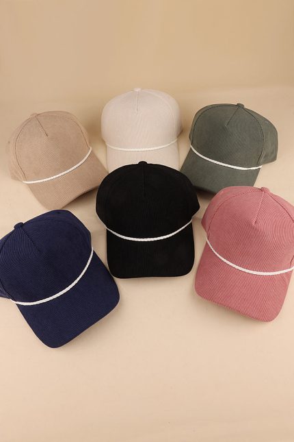 Rope Corduroy Snapback Hat