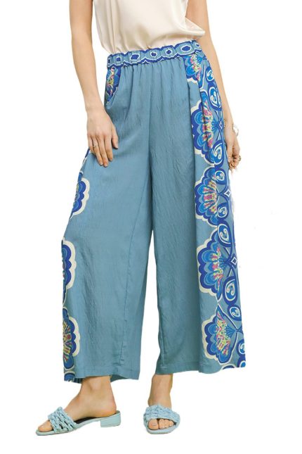 Print Wide Leg Palazzo Pants