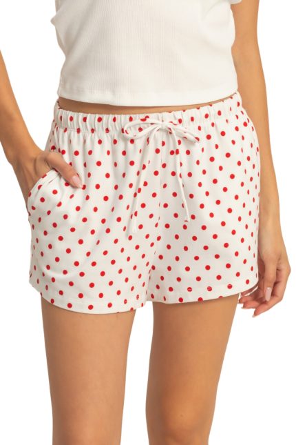 Polka Dot Drawstring Shorts