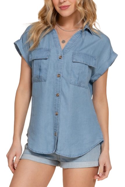 Dolman Short Slv Tencel Shirt