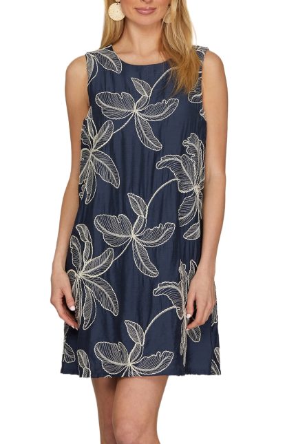 Embroidered Mini Dress