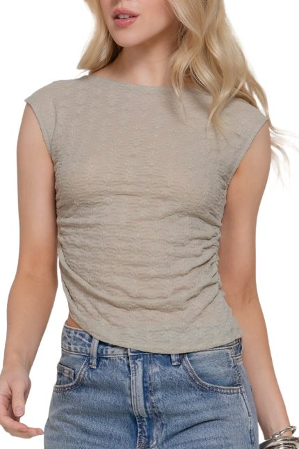 Sleeveless Reversible Lace Top