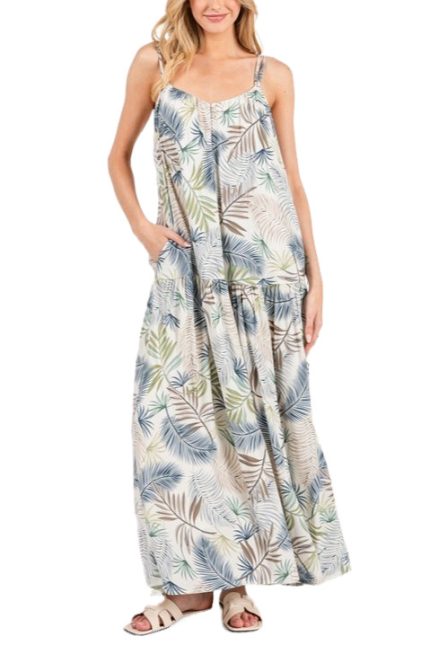 Tiered Strappy Sleeveless Maxi Dress