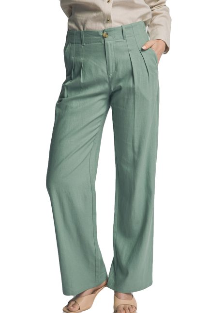 Linen Tailored Wide-leg Pant