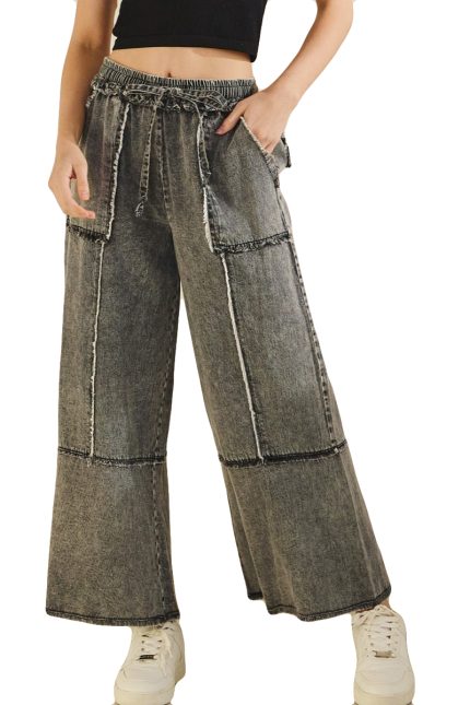 Mineral Washed Denim Pants